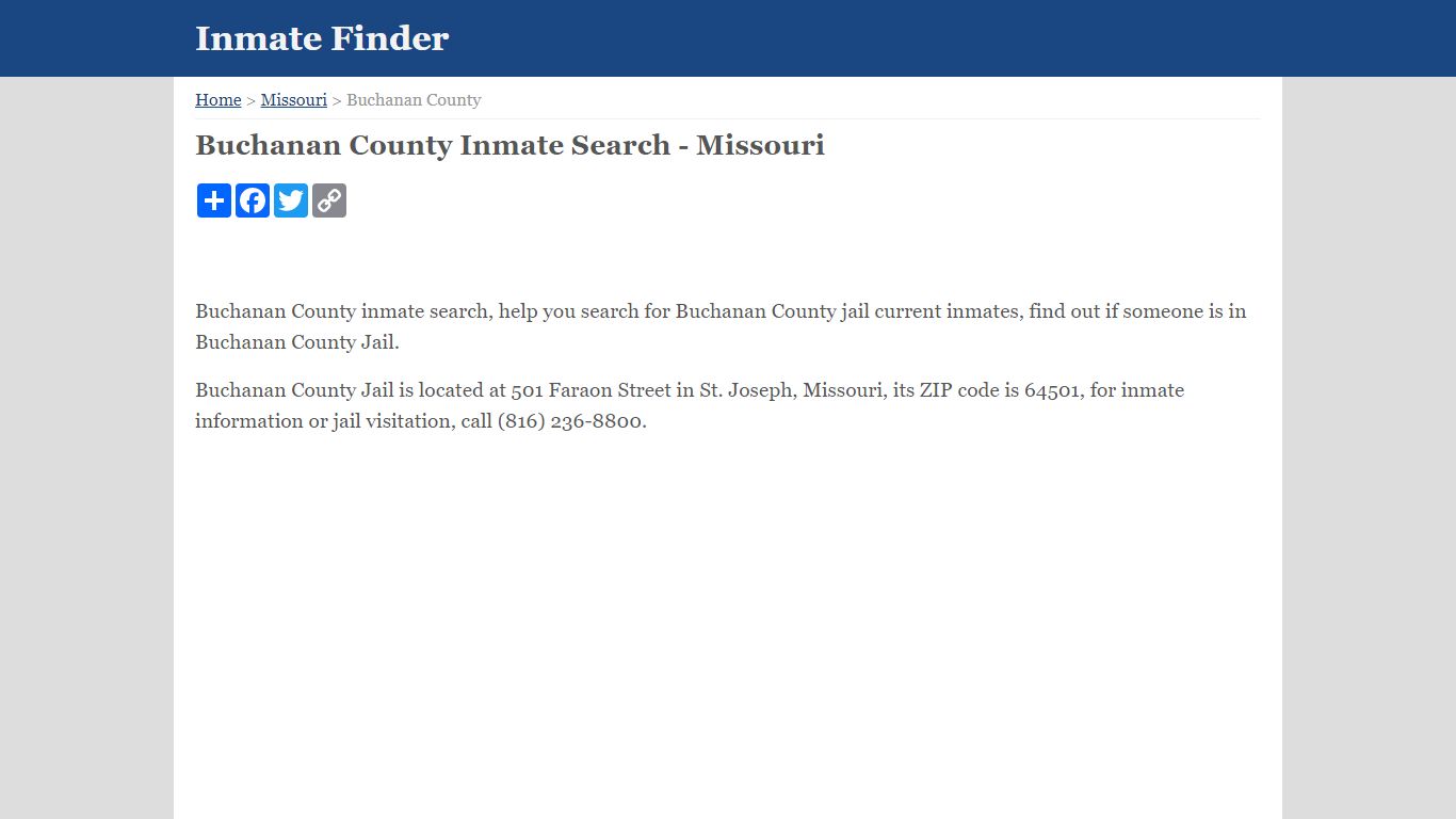 Buchanan County Inmate Search - Missouri