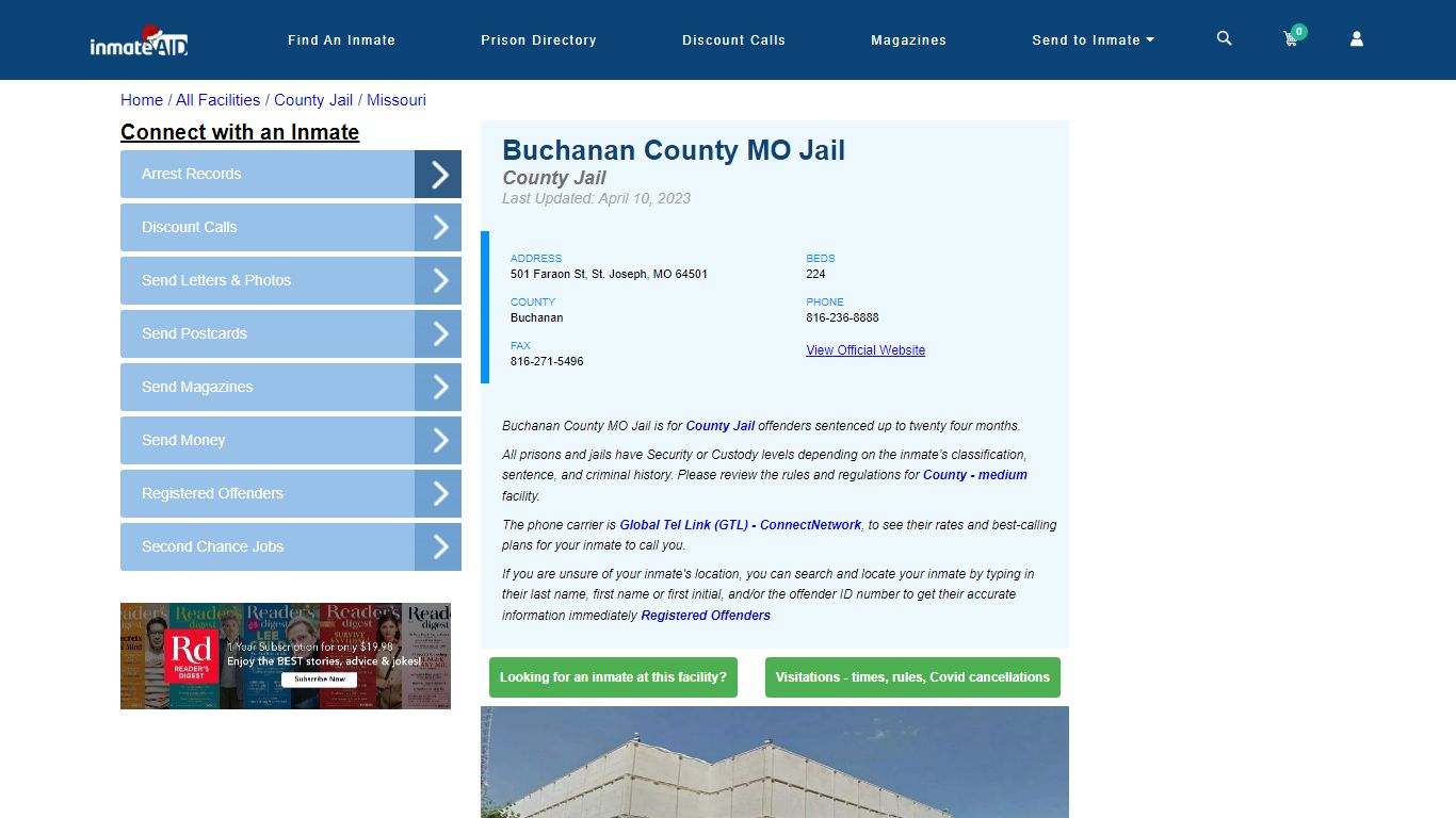 Buchanan County MO Jail - Inmate Locator - St. Joseph, MO