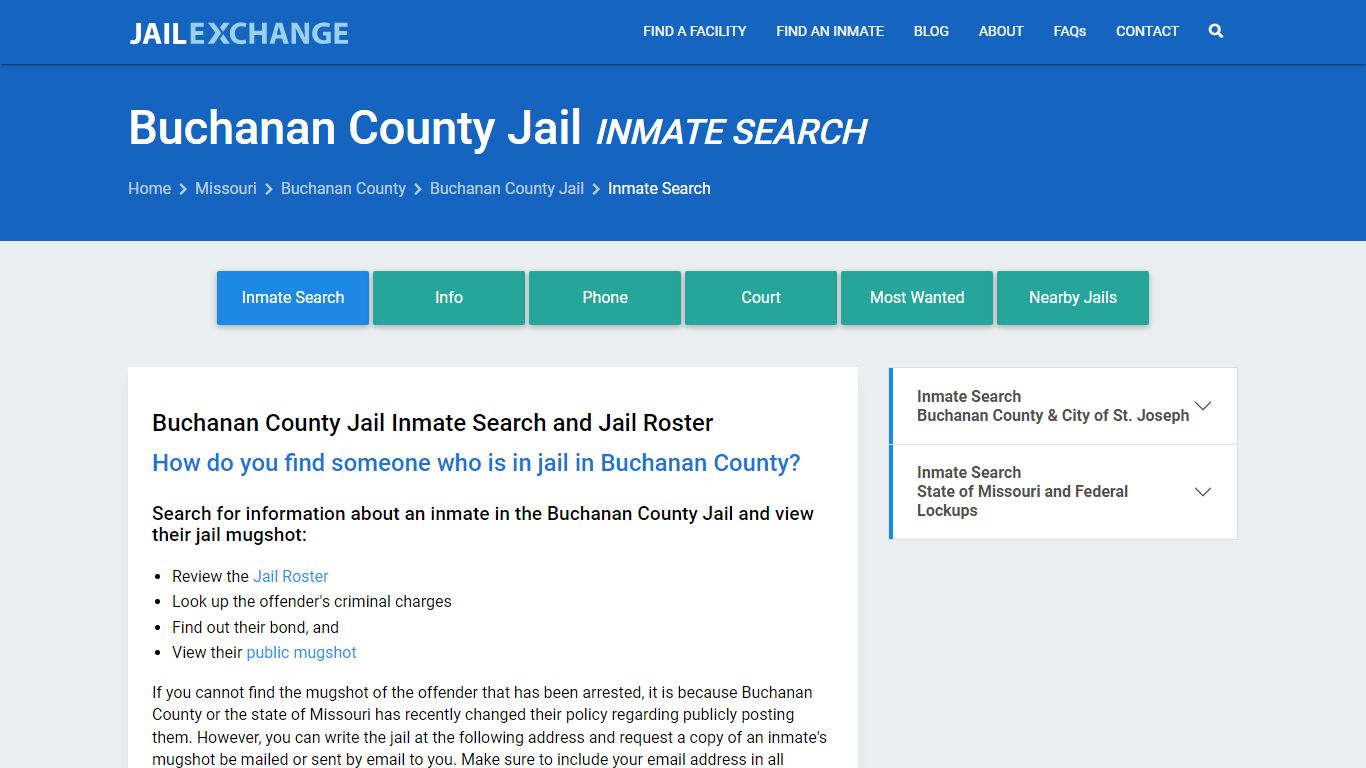 Inmate Search: Roster & Mugshots - Buchanan County Jail, MO